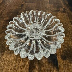 Hazel-Atlas Glass DAISY Taper Candle Holder